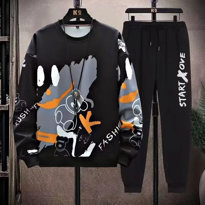 Y2K Sweatshirt and Joggers Set - Trendy Outfit