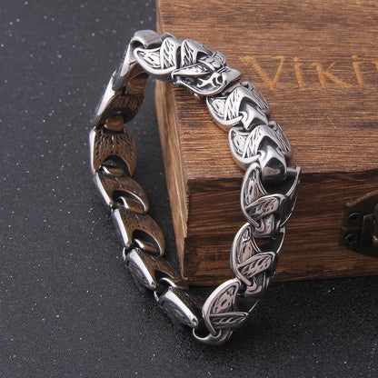 Join The Pack Stainless Steel Bracelets - Viking-Inspired Chain Design