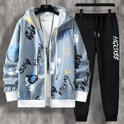 Y2K Style Hoodie & Sweatpants Outfit - Relaxed Fit