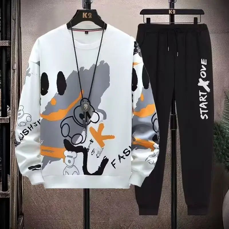 Y2K Sweatshirt and Joggers Set - Trendy Outfit