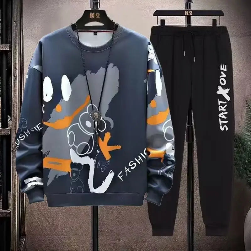 Y2K Sweatshirt and Joggers Set - Trendy Outfit